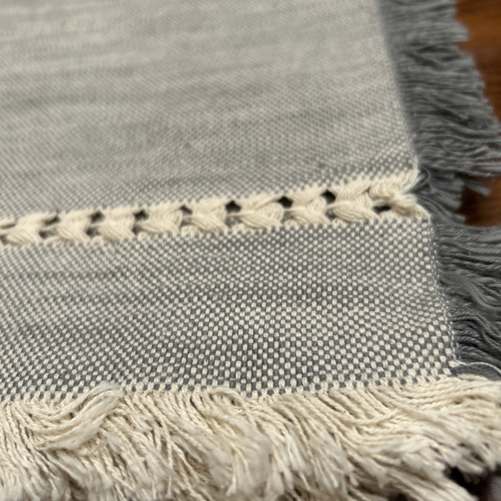 Lot 4 Table Placemats Gray & Ivory - Picture 4 of 4